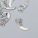 Decor for creativity Metal "Dragon Fang" silver G208B831 2.9x1.3 cm