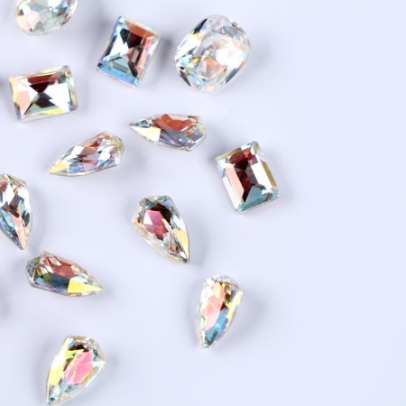 Decorative pebbles for creativity, set of 15 pcs., White color, stones - from 6 to 14 mm-1