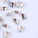 Decorative pebbles for creativity, set of 15 pcs., White color, stones - from 6 to 14 mm