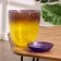 Flower pot with pallet No. 3 "Aleb" yellow-violet, 1 liter