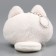 Soft toy "Cat-shred" on a key fob, 11 cm, white-pink color