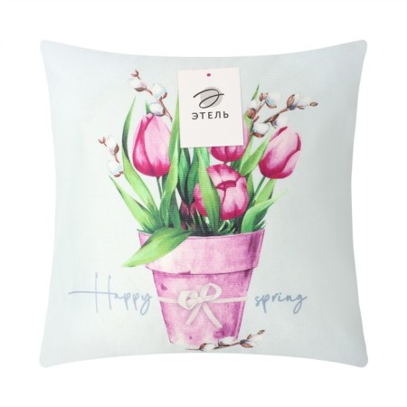 Pillowess Decorative Ethel "Tulips" 40x40 cm, polyester, velor-4