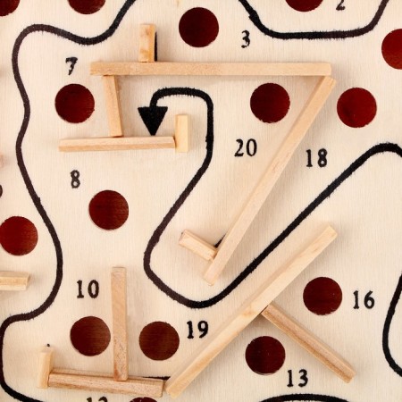 Labyrinth puzzle, 20 holes, ball in the kit-4