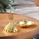 Kurilnitsa for incense powder and cones "light", golden, 9x8 cm