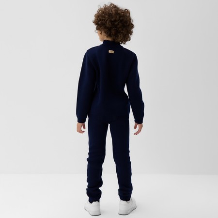 Costume (sweater and trousers) children's minku, dark blue color, height 152 cm-10