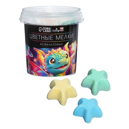 Core -colored crayons for asphalt 10 pieces "Fantasy", in the form of asterisk, calligrata top-4