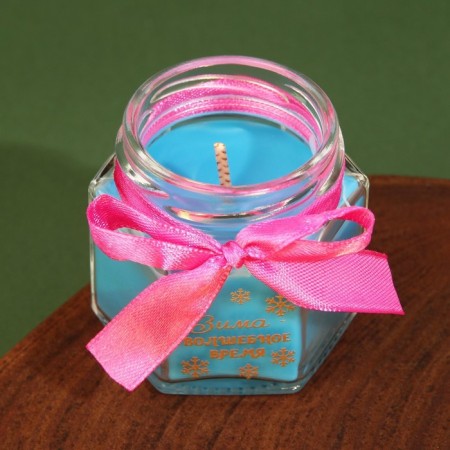 New Year's candle in the Bank "Winter - Magic Time", aroma spruce branches, 5.5 x 6.5 cm-4