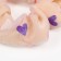 Hair elastic band "hearts", pink with sparkles, 11 cm, Minnie Mouse
