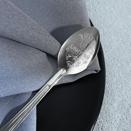 A teaspoon spoon with engraving since February 23 "Dmitry", 3 x 14 cm.-3