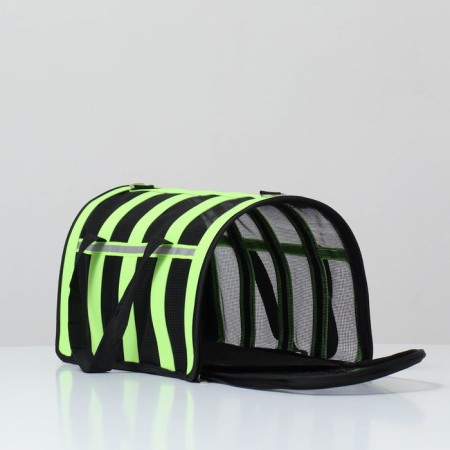 Striped-striped bag 41*25*25 cm, light green-3