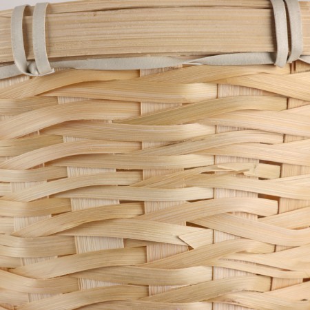 Wicker basket, d17x10.5xh33cm, natural, bamboo-3