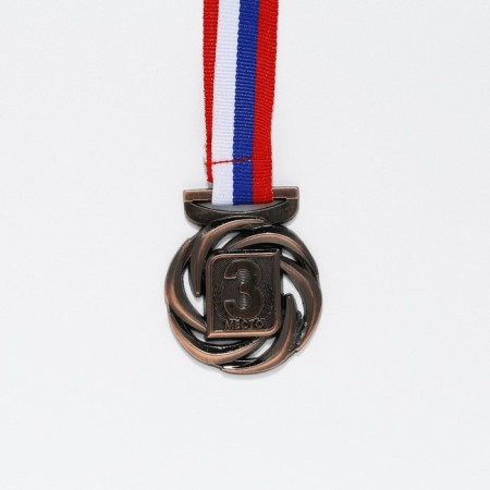 Медаль призовая 192, d= 4 см. 3 место. Цвет бронза. С лентой-3