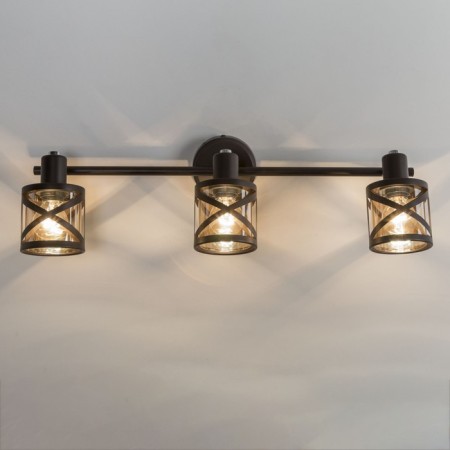 Sconces Citilux "Hesse" CL536635, 53x10 cm, 3x60W, E14, brown color-4
