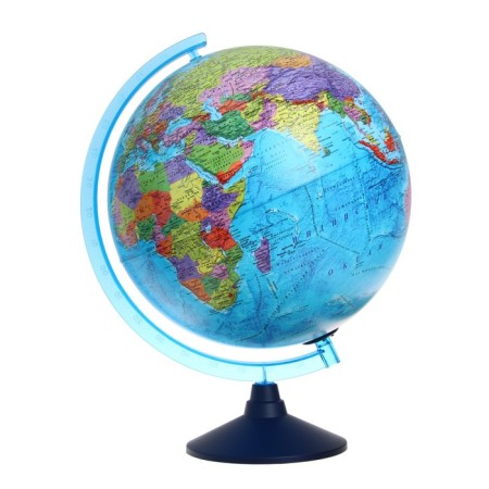 Political Globe "Day and Night", diameter 250 mm, starry sky, backlight from batteries