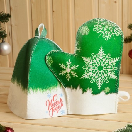 Bath set in the portfolio "Happy New Year", green-2