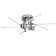 Ceiling chandelier Mantra Cinto, Led, 3360lm, 3000k, 280 mm, color chromium color