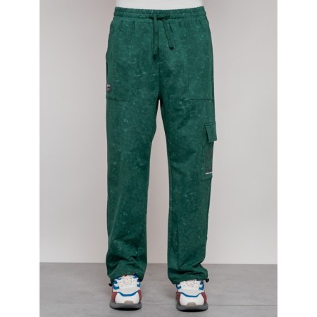 Sports male pants, size 48, green color-16
