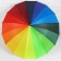 Umbrella - a semiautomatic “rainbow mood” cane, Eponge, 16 spokes, r = 48 cm, multi -colored