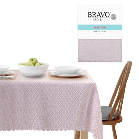 Tablecloth, size 140x180, lilac color-1