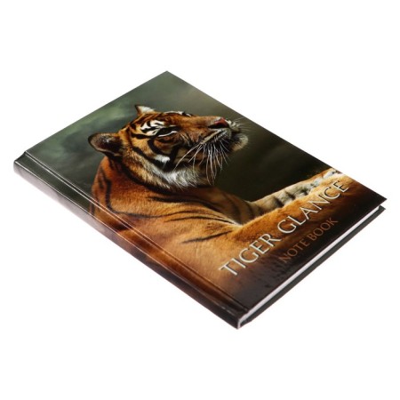 Notepad A6, 64 sheets in the Tiger cage, solid cover, offset unit-1