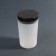 A capacity for cleaning and storing brushes, with holders and a lid, 200 ml, the color is transparent/black