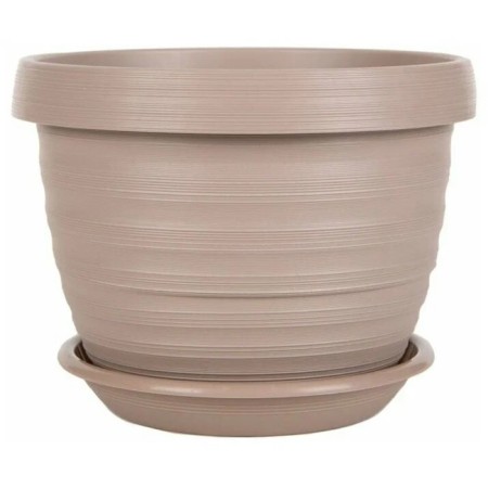 Plastic pot "Toledo", d = 24, with a tray, frappe