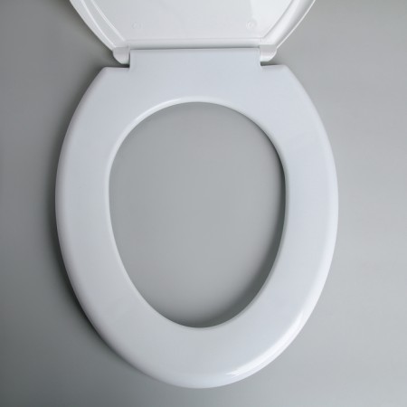 The toilet seat with a lid Rossplast "Shells on the sand", 54x37cm, white color-3