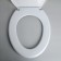 The toilet seat with a lid Rossplast "Shells on the sand", 54x37cm, white color