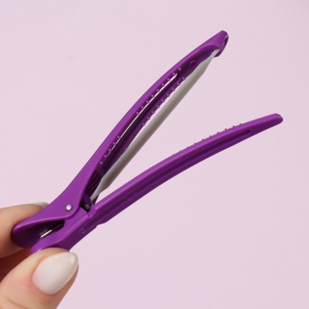 Hair clamps, with silicone tape, set - 6 pcs, 11 cm, color mix-2