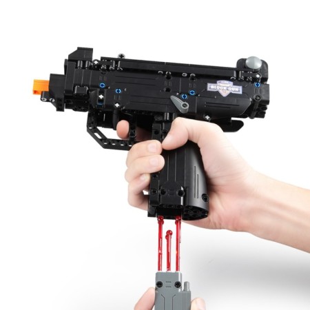 Designer weapon techno "Uzi Automatic", 359 parts, 6 bullets, shoots-3