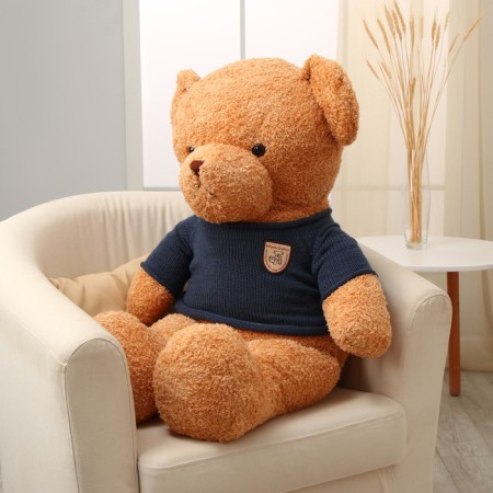 Soft toy "Bear", in a knitted sweater, 105 cm, blue color-2
