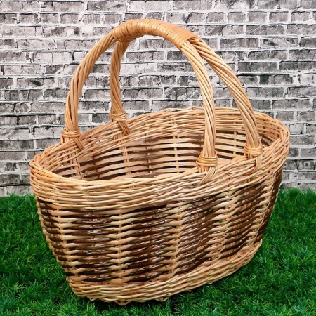 Basket "Picnic", bottom: 32 × 15 cm, top: 42 × 28 cm, h = 21/37 cm, vine-1
