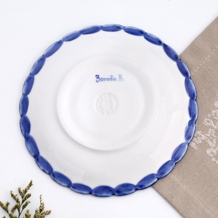 The saucer Gzhel "Maria", white-blue, ceramics,-3