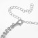 Choker "Waterfall" mini, white color in silver, 30 cm