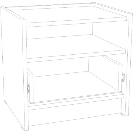 Tumbling bedside ottavia 011.15, 482x400x464, Anthracite/oak craft golden-2