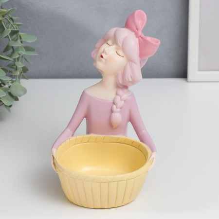 Souvenir Polystone stand "Girl with basket" MIX 20.3x16.8x25.5 cm-4