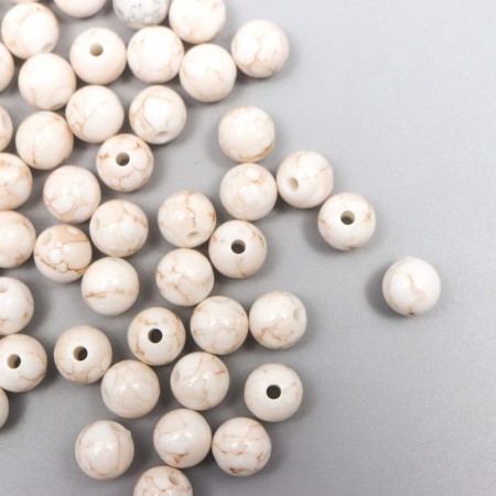 Beads for creativity plastic "Marble. Bezh" d = 0.8 cm set 20 g