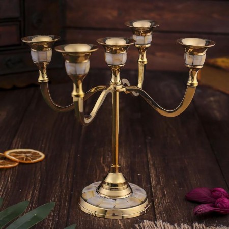 Brass Brass for 5 candles "Palace Secrets" 20 cm.-2