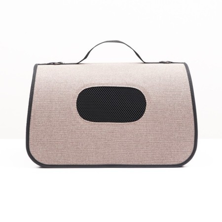 Bag - Animal Carriage "Carpetbegger with a window", 40.5 x 24 x 24 cm, beige-2