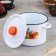 Cylindrical pan “Tulip May”, 3.5 l, enameled cover, with a button, induction, white color