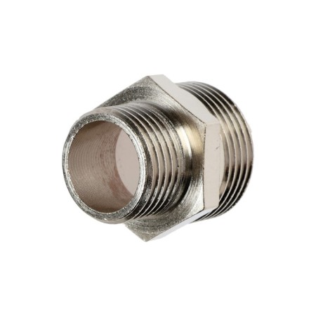 Nipple of transition Zein, 3/4 "x 1/2", external thread, nickel -plated brass, packing 5 pcs.-1