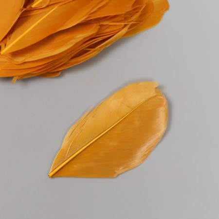 Decorative goose “autumn” pen in the shape of a sheet set 40 pcs h = 5-7 cm-2