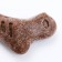 Dog toy "curved bone", tpr+bamboo, massage, 13 x 7
