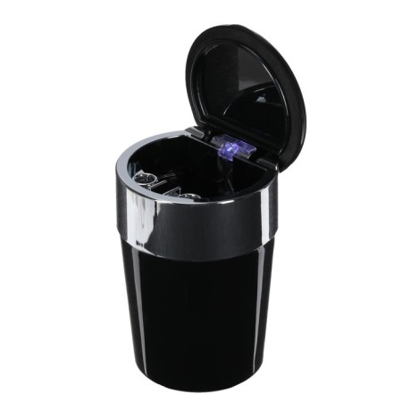 Torso car ashtray with backlight, skull, black-5