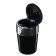 Torso car ashtray with backlight, skull, black