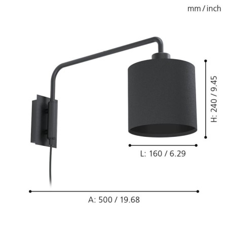 Bra Staiti 1, 1x40W E27, black color-3