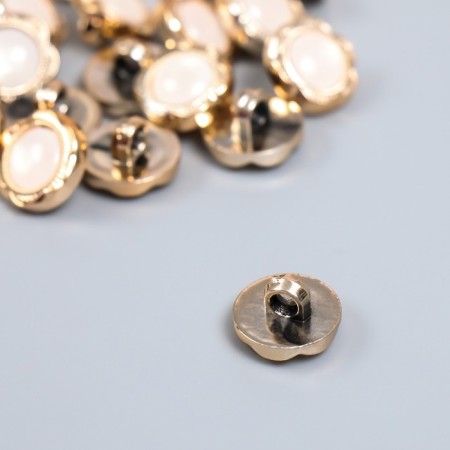 A set of buttons of decorative plastic "openwork flower with a pearl" set of 20 pcs 1.2x1.2 cm-1