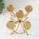Summary Metal for 5 candles "Vazon. Curls" gold 21.5x21.5x27 cm
