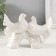Souvenir Ceramics "White pigeons on a flower tree" with gold, rhinestones