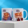 Gift set of mugs sublimation "for home and office", 2 circles of 320 ml, with application